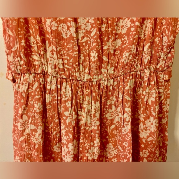 3/$25! NEW! Hem & Thread Dusty Coral Ruffle Babydoll Boutique Top S - Picture 13 of 15